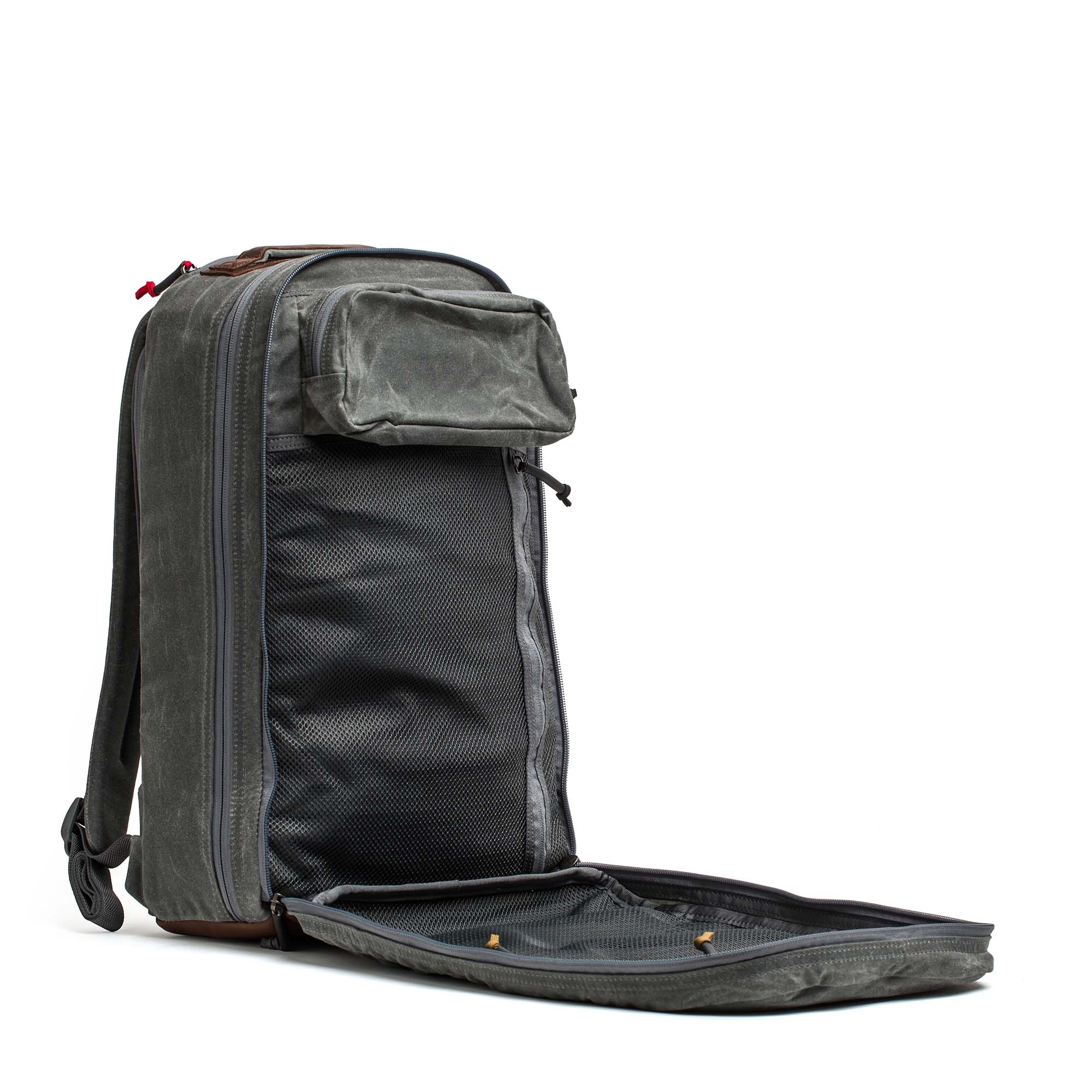 Double Compartment Bullet Ruck - Heritage Waxed Canvas - 18L - Image 23