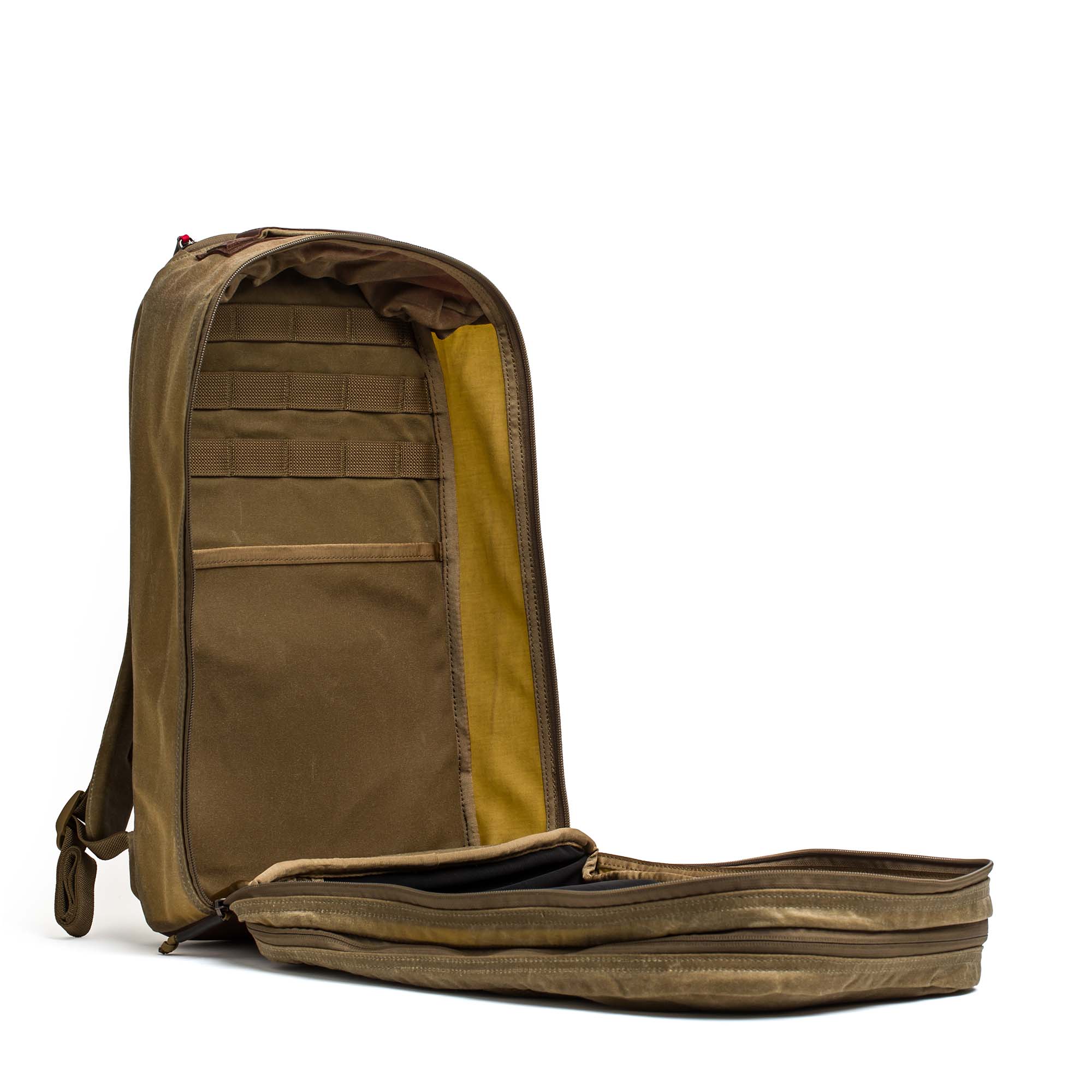 Double Compartment Bullet Ruck - Heritage Waxed Canvas - 18L - Image 5
