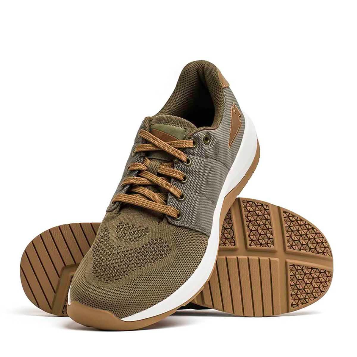 Men's Ballistic Trainers - Ranger Green + White W / Coyote Reflective Spearhead - Image 2
