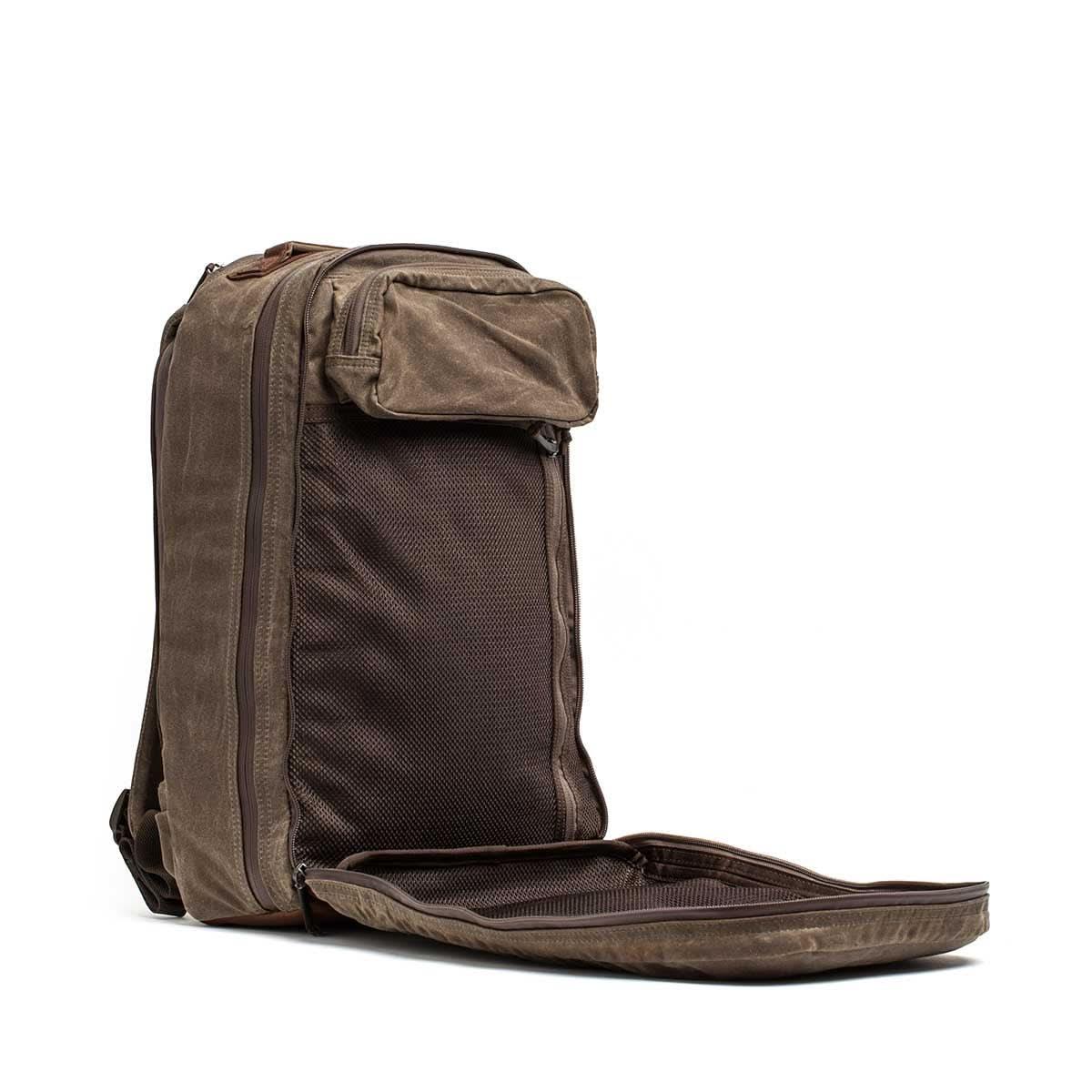 Double Compartment Bullet Ruck - Heritage Waxed Canvas - 18L - Image 16
