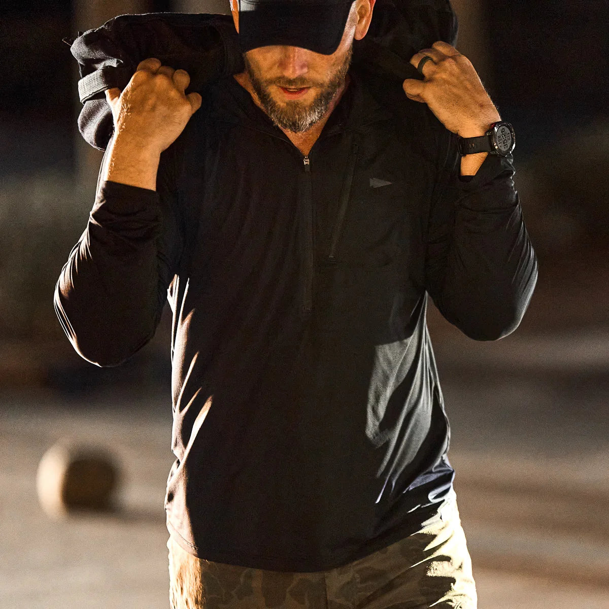 Men's USA Long Sleeve Performance Half Zip - ToughMesh - Image 3