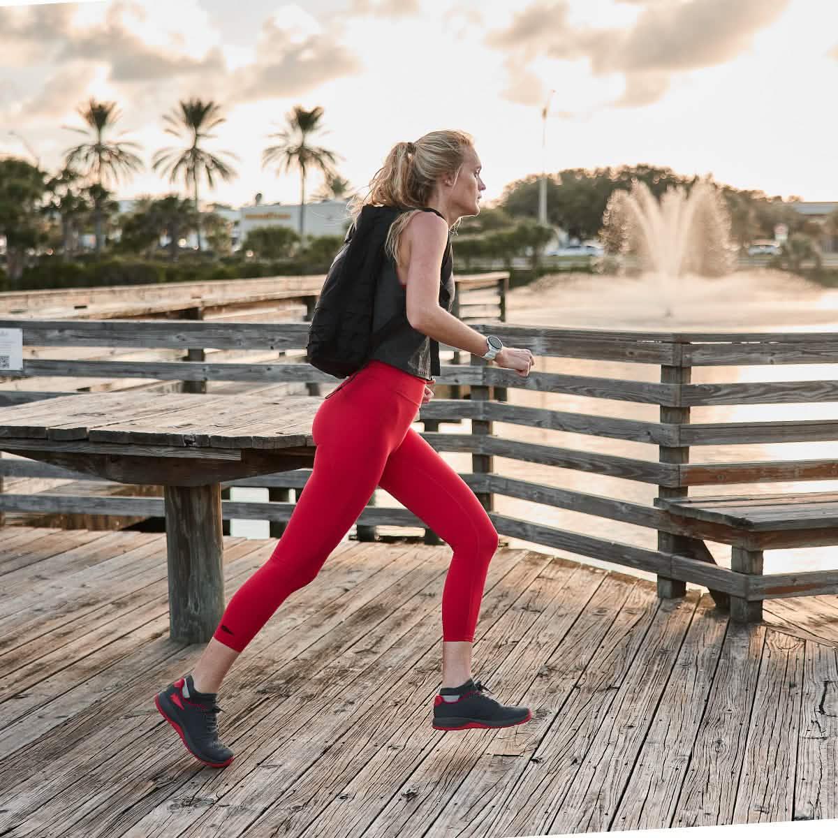 Women's Ballistic Trainers - Wolf Grey + High Risk Red - Image 7