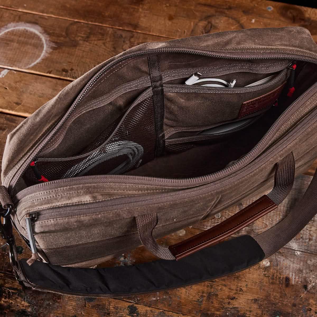 Shoulder Bag - Waxed Canvas - Image 4